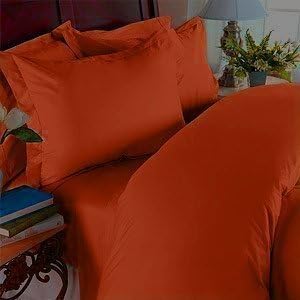 Elegant Comfort 1500 Premier Wrinkle & Fade Resistant Hotel Quality Ultra Soft Luxurious 4-Piece Bed Sheet Set with Deep Pockets, Twin/Twin XL Rust
