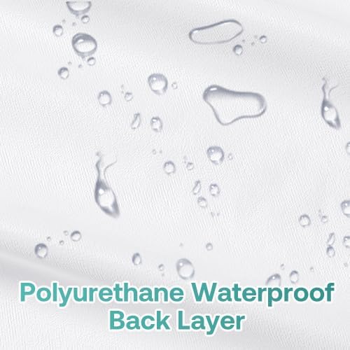 Zippered Mattress Cover Waterproof, 60 x 80 Queen Mattress Protector 7-10 Inches Deep, Hypoallergenic 6-Sided Mattress Encasement