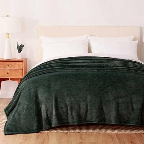 Berkshire Life LuxeLoft Blanket (Forest Green, Twin), Twin (66 in x 92 in)