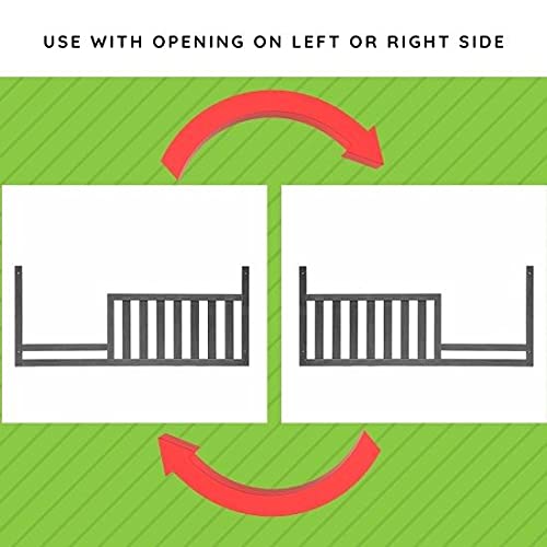 Toddler Bed Safety Guard Rail for Baby Cache Convertible Cribs - Solid Wood Rail for Convertible Crib to Toddler Bed Conversion - Safety Bed Rail for Children (Ash Grey)