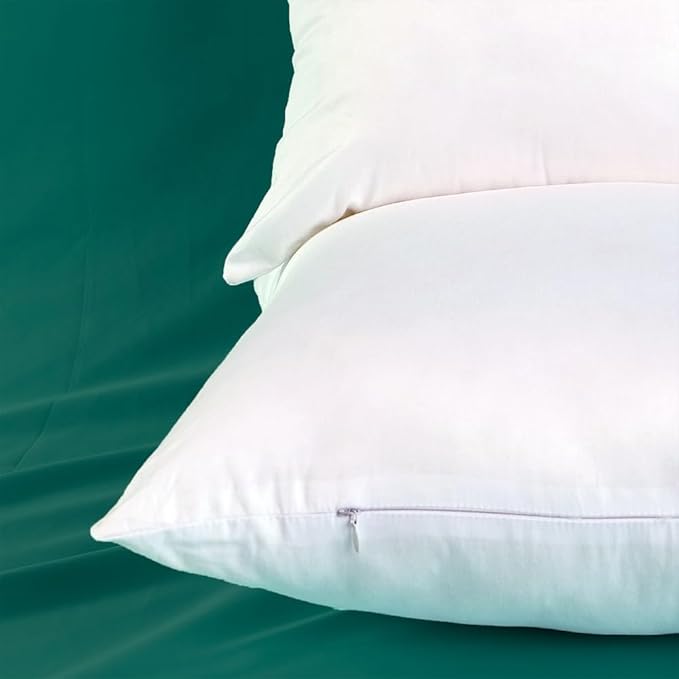 Extra Thick and Full Set of 2 Plump Cotton Fabric Throw Pillow Inserts, Filler for Decorative Cushion Cover, 26 X 26 Inches