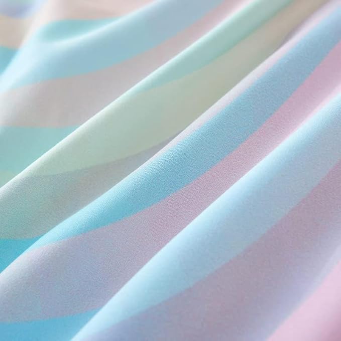 Comforter Set for Girls,Rainbow Comforter Sets Full,Pink Comforters Sets,Tie Dye Bedding,Kids Bedding Set for Girls,Teen Girl Bedding Set,Blue Pink Bed Set for Kids