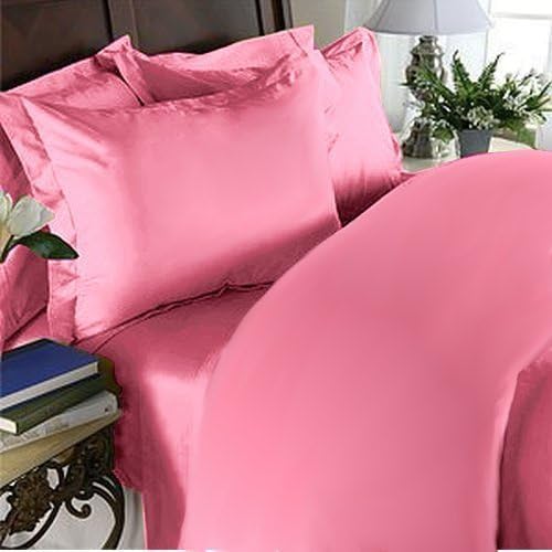 Elegant Comfort 1500 Premier Hotel Quality 4-Piece Bed Sheet Sets, Deep Pockets - Luxurious Wrinkle Free & Fade Resistant, Full, Light Pink