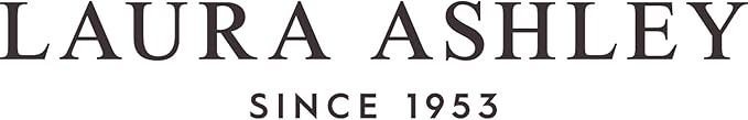 Laura Ashley - Queen Comforter Set, Soft Cotton Blend Bedding with Medium Weight Feel, Reversible Bedding with Matching Pillowscases, Bonus Euro Shams & Throw Pillows, 7 Piece Bed Set (Nora Blue)