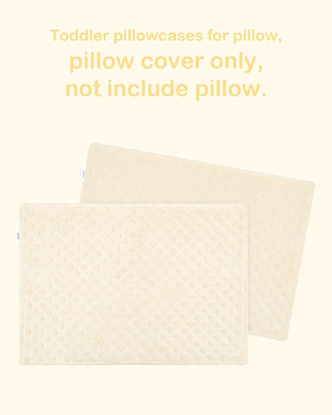 ALVABABY Toddler Pillowcase Kids Pillow Cover Polyester Bean Velvet Soft Warm 2 Pack Fit 13"x 18" or 12"x16" Envelope for Girl Boy Sleepy Travel 2TPD02A