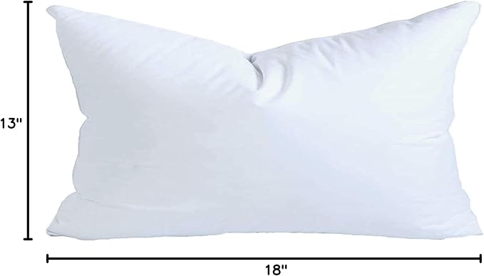 MoonRest® 13x18 Inch Synthetic Down Alternative Rectangle Pillow Insert Form Stuffer for Sofa Shams, Decorative Throw Pillow, Cushion and Bed Pillow Stuffing - Hypoallergenic 13“X 18”