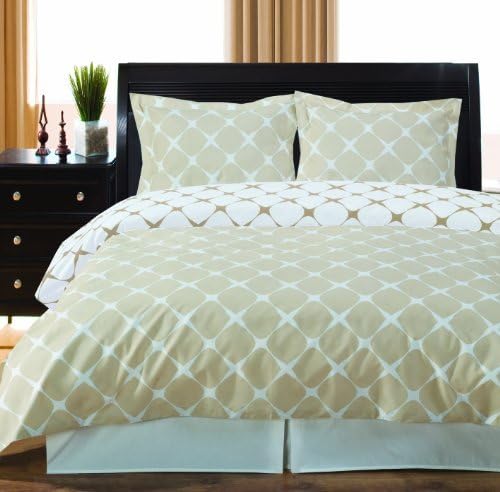 Royal Hotel Bedding Taupe Solid 3 Piece Twin/Twin XL Comforter Set 100% Cotton 300 Thread Count