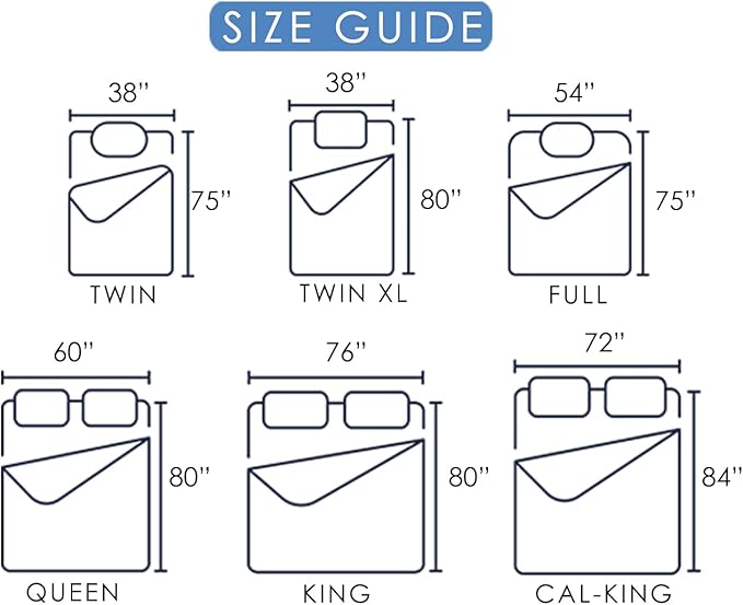 Marine Moon Mattress Topper King, Cooling Plush Pillow Top, Extra Thick Hotel Quality Down Alternative Filled, Softest Fluffy Mattress Toppers for Back Pain