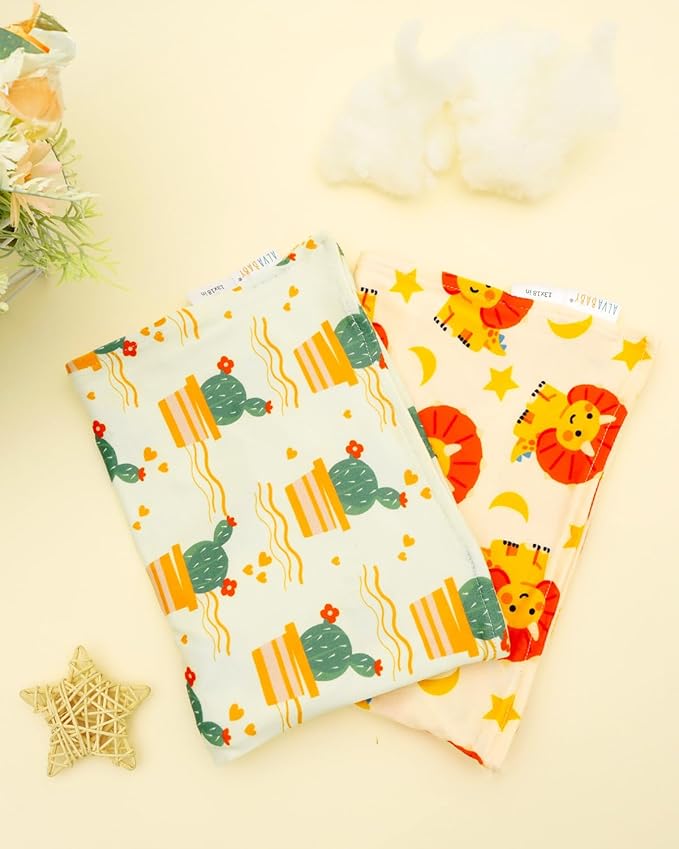 ALVABABY Toddler Pillowcase Stretchy Soft Kids Pillow Cover Fit 13"x 18" or 12"x16" Envelope for Girl Boy Sleepy Travel 2 Pack 2TPE49A