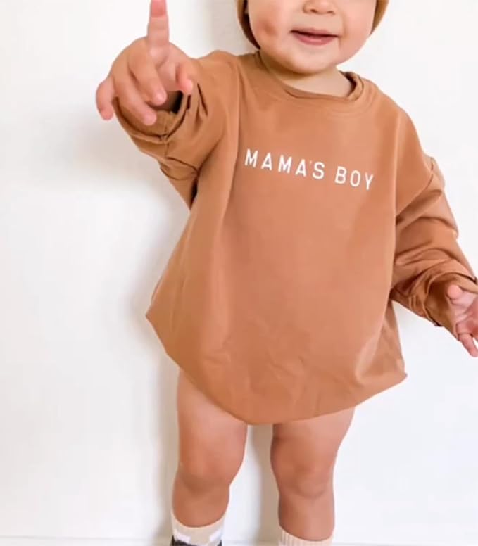 VISGOGO Newborn Infant Baby Boy Girls Oversized Romper Little Dude Sweater Onesie Coming Home Outfit Neutral Clothes
