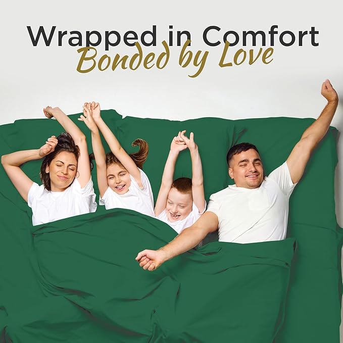 Full XL 100% Microfiber Double Brushed Sheet Set - Extra-Soft, Breathable & Wrinkle-Free - 15" Deep Pockets, 54" x 80" - Ideal for Extra Long Full Beds - 4PC Set (Full XL, Hunter Green)