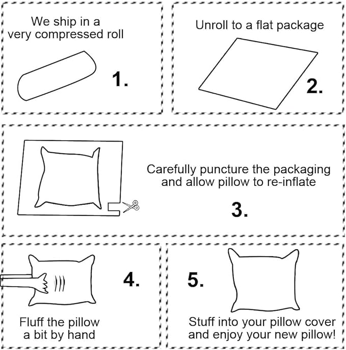 Hometex Throw Pillow Insert 21" x 21" Polyester Filled Standard Cover