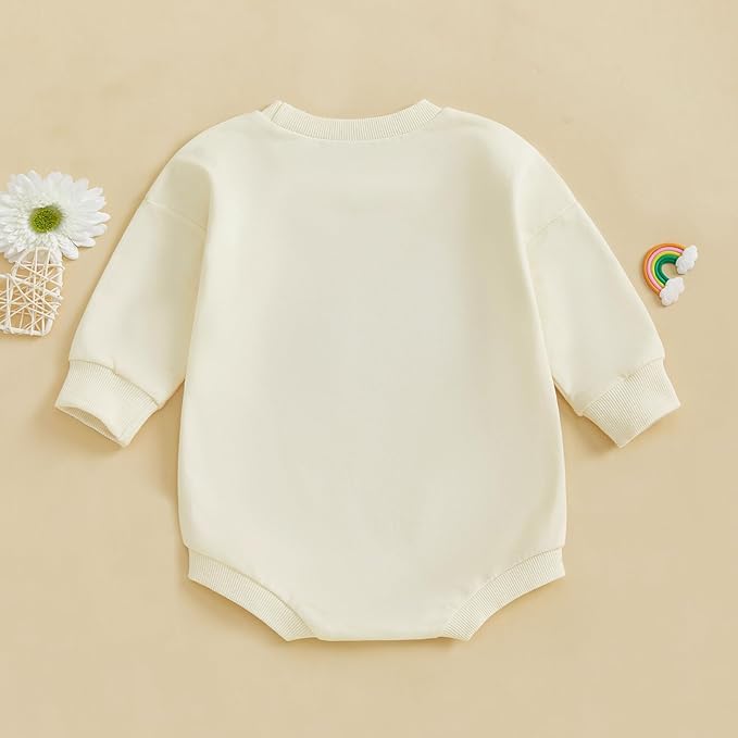 VISGOGO Newborn Infant Baby Boy Girls Oversized Romper Little Dude Sweater Onesie Coming Home Outfit Neutral Clothes