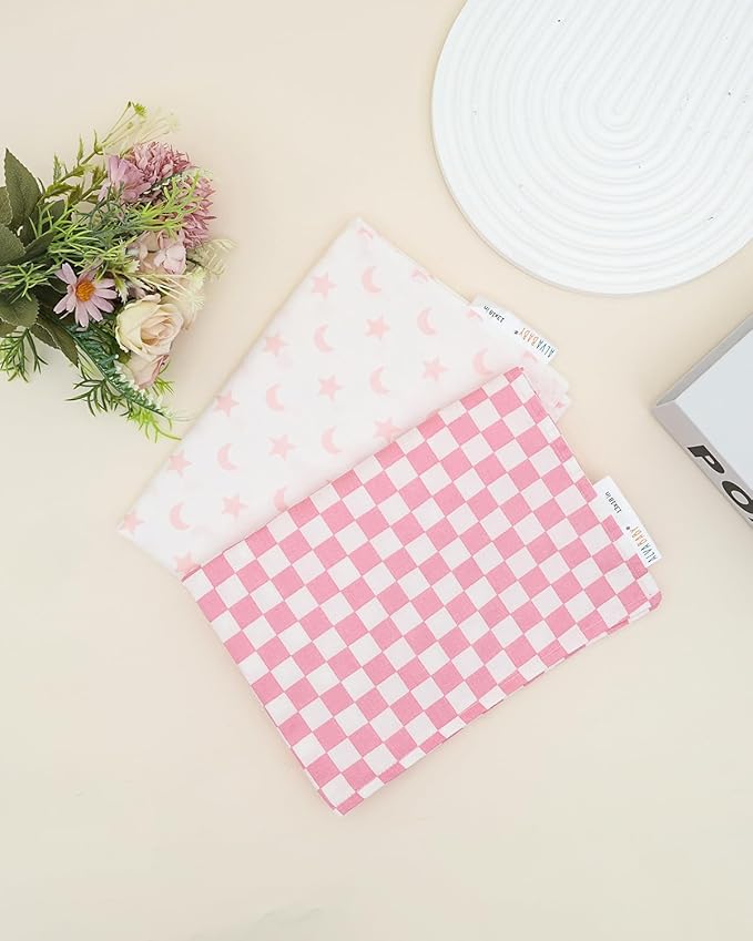 ALVABABY Toddler Pillowcases 2 Pack Organic Cotton Kids Pillow Cover Fit 13"x 18" or 12"x28" Envelope for Girl Boy Sleepy Travel 2TPW33A