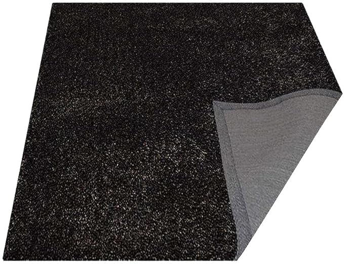 Hand Tufted SHAG Polyester ECO-Friendly Area Rugs - 10'x10', Square, Silver Black, Solid Plain Design, High Pile Thick Handmade Anti Skid Rugs for Living Room, Bed Room K00111