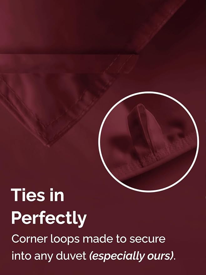 King Size, Burgundy Alternative Down Comforter - Warm, Lightweight & Breathable Hotel Quality Bedding Set for Men, Women, Kids & Teens - All Season Oversized Cooling Microfiber Duvet Insert Comforter