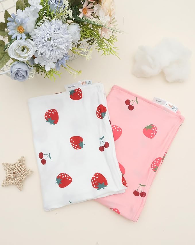ALVABABY Toddler Pillowcase Stretchy Soft Kids Pillow Cover Fit 13"x 18" or 12"x16" Envelope for Girl Boy Sleepy Travel 2 Pack 2TPE45A