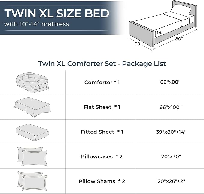 HEVUMYI Cream Yellow Twin-XL Comforter Set - 5-Piece All Season Bed in a Bag Twin-XL, Ultra Soft Bedding Set with Comforter, Flat Sheet, Fitted Sheet, Pillowcases, Pillow Shams
