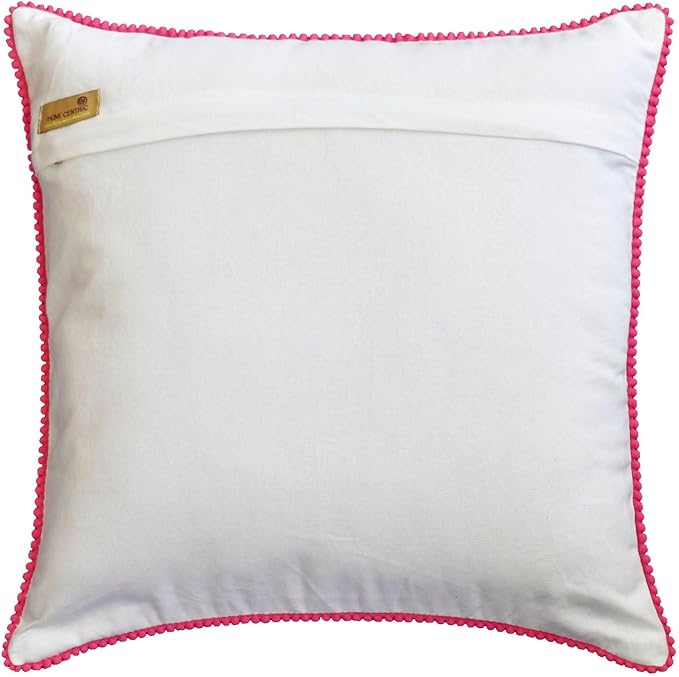 The HomeCentric King/Queen/Twin Pink Decorative Bed Runner Twin 53"x18" Bed Runner with One Pillow Cover, Quilted, Pom Pom Lace Bed Scarf on Cotton Fabric - Lily Haven