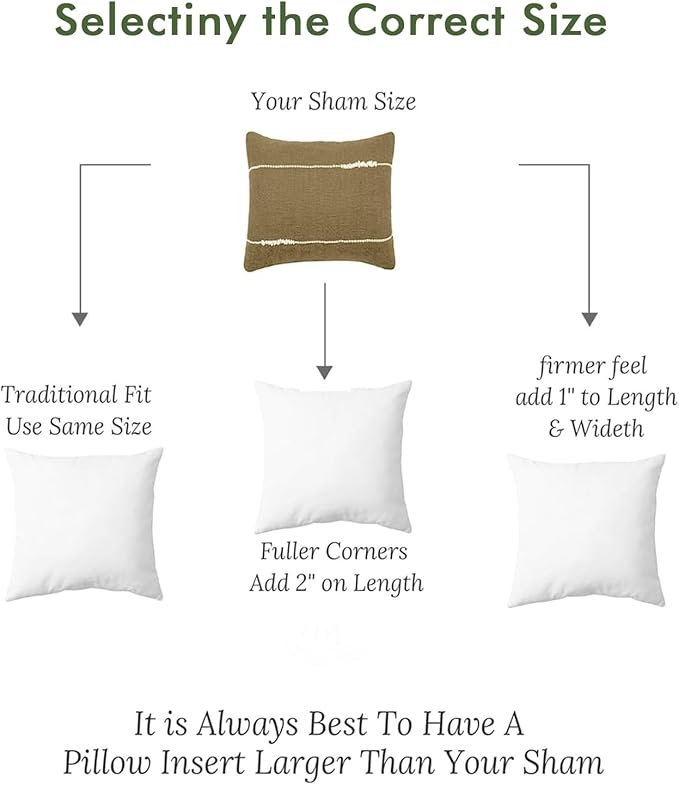 Feathers Down Throw Pillow Inserts 28x28, Set of 2, 100% Organic Cotton Shell, Soft Decorative Euro Pillow Insert for Living Room Sofa, Couch, or Bed (White)