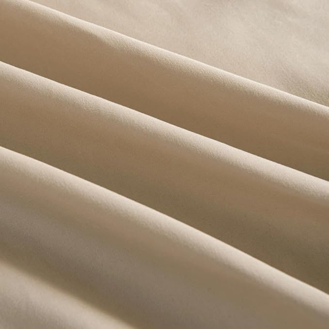 Bed Skirt, Full Size Ruffled Bed Skirt with Split Corners, 12 Inch Drop Dust Ruffle Bed Skirt with Platform, Full -12 Inch, Light Camel