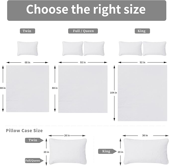 Easy-Going Twin Size Reversible Quilt Set with 1 Quilt and 1 Pillow Sham, Soft Bed Quilt Cover, Water Resistant Lightweight Microfiber Bedspread, Stain Resistant, Damask-White/White