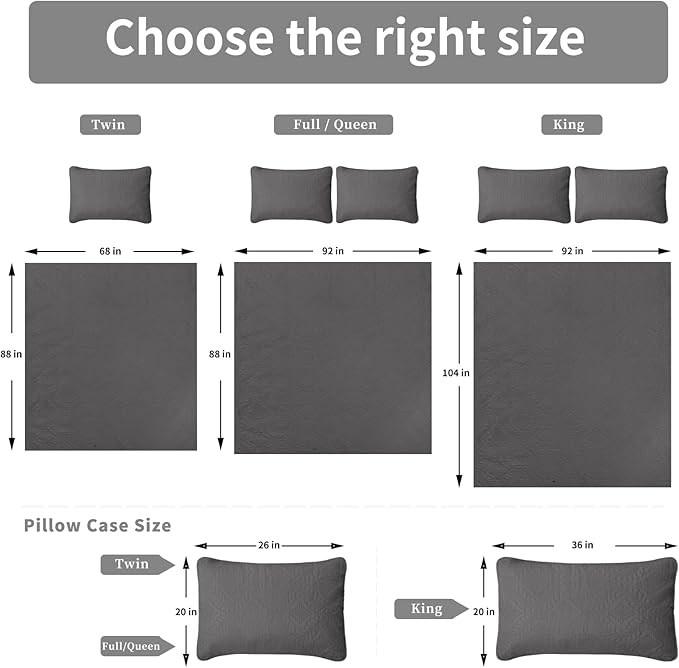 Easy-Going Twin Size Reversible Quilt Set with 1 Quilt and 1 Pillow Sham, Soft Bed Quilt Cover, Water Resistant Lightweight Microfiber Bedspread, Stain Resistant, Olive Leaf-Gray/Light Gray