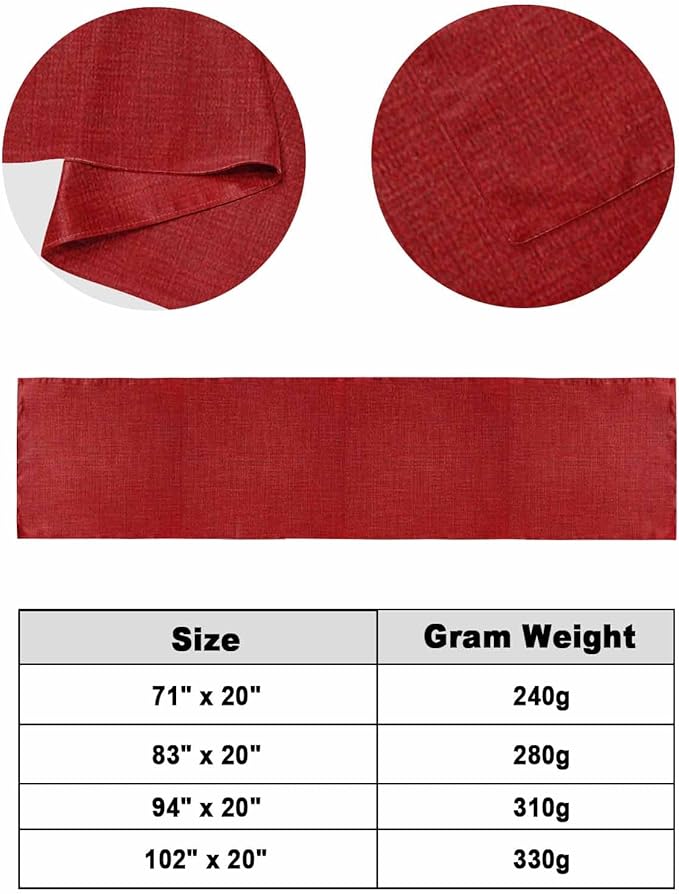 Farmhouse Red Linen Bottom Bed Runners for Bedroom Hotel,Decorative Bedding Scarf Vintage Burlap Christmas Bed End Blanket Bedding Runner Scarves for Twin Size Bed,71x20in