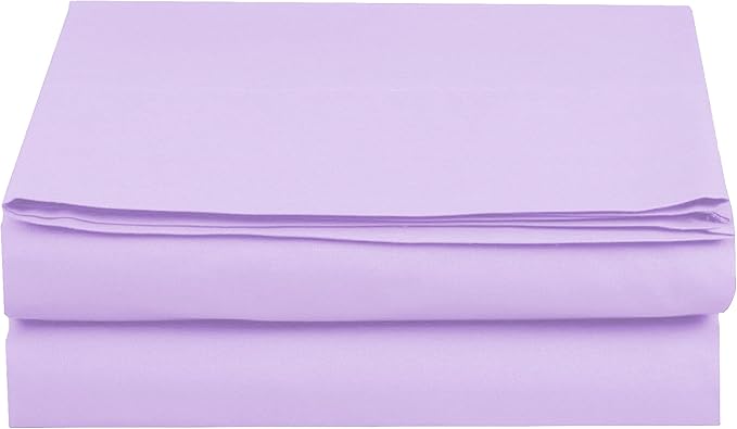 Luxury Flat Sheet on Amazon Elegant Comfort Wrinkle-Free 1500 Premier Hotel Quality 1-Piece Flat Sheet, King Size, Lilac
