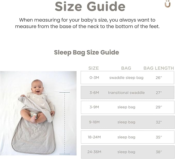 GUNAMUNA Long-Sleeve Transitional Swaddle Sleep Bag 1.0 TOG – Soothes Infants 3-6 Months, Easy Diaper Changes with WONDERZiP