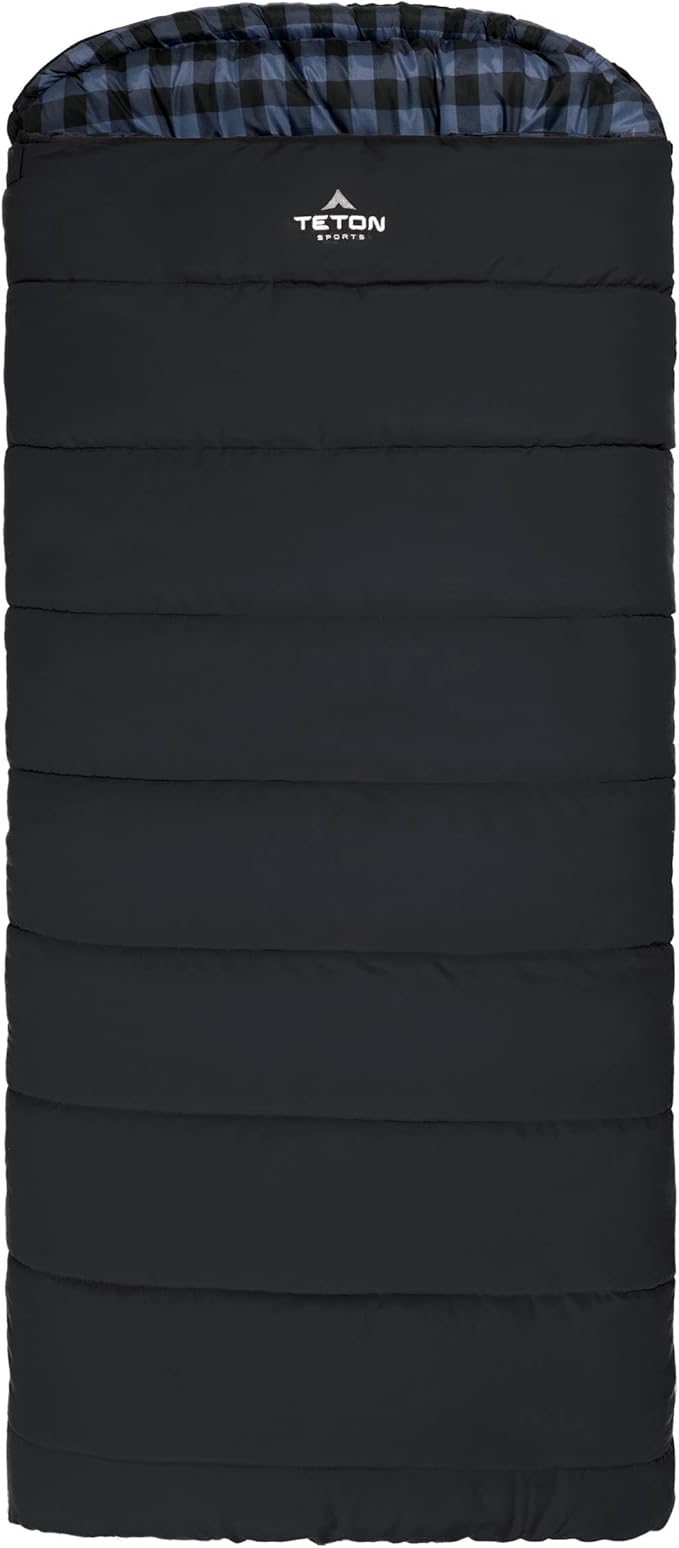 TETON Sports Deer Hunter Sleeping Bag, Warm and Comfortable Camping Sleeping Bag, Teton Tough Canvas Shell for Camping, Hunting, and Cold Weather