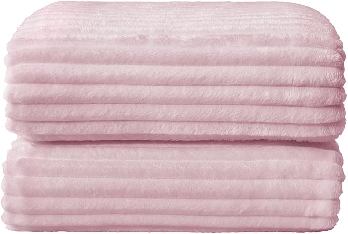 BEDELITE Fleece Throw Blanket for Couch – 3D Ribbed Jacquard Soft and Warm Decorative Fuzzy Blanket – Cozy, Fluffy, Plush Lightweight Cherry Blossom Throw Blankets for Bed, Sofa, 50x60 inches