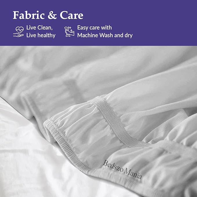 Wrap Around Bed Skirt 10" Inch Drop 100% MicrofibreFabric 1-Piece Bed Skirt Easy Fit Easy Care Fade & Wrinkle Resistant - King Size (78"X80"), Silver