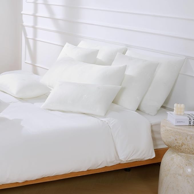 Ashler Throw Pillow Inserts- 24x24 Pillow Inserts with Air Layer, Premium Bed and Couch Pillows - Indoor Decorative Throw Pillow, Square Cushion Sham Stuffer, Pack of 2, White