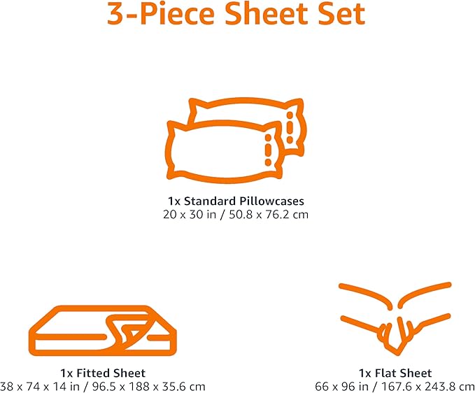 Amazon Basics 100% Cotton Jersey Bed Sheet Set, Twin, Olive (Melange), Solid