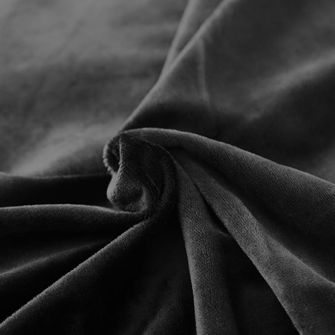 EMME Luxury Fuzzy Duvet Cover Set King Size Fluffy Comforter Cover Set for King Bed 2 Pieces Shaggy and Plush Soft Bedding Duvet Covers (Tie Dye Black, King)