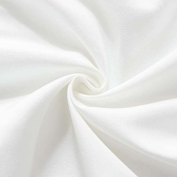 Bed Skirt Twin Size Ruffled Bed Skirt with Split Corners, 16 Inch Drop Dust Ruffle Bed Skirt with Platform, Ivory, Twin - 16" Drop