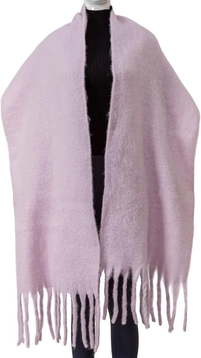 Winter Women Chunky Scarf Warm Blanket Big Thick Large Oversized Wrap Colorful Long Solid Scarves