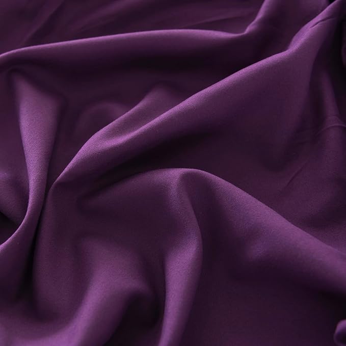 Bed Skirt Queen Size Ruffled Bed Skirt with Split Corners, 14 Inch Drop Dust Ruffle Bed Skirt with Platform, Grape, 14'' Queen