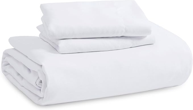 Bedsure Duvet Cover King Size with Fitted Sheet - 4 Pieces Prewashed Cotton-Like Extra Soft Bedding Set, Includes 1 Duvet Cover 104x90 Inches with Zipper Closure, 2 Pillow Shams, 1 Fitted Sheet, White