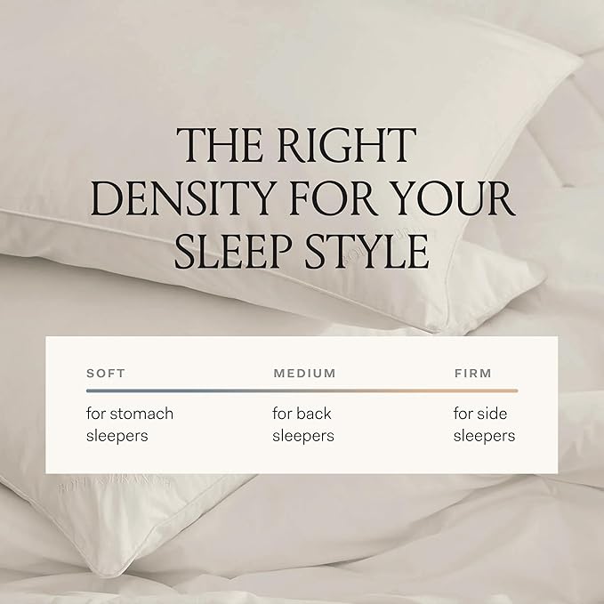 BOLL & BRANCH Down Chamber Pillow - Soft, Standard - Naturally Cooling Shell - Premium Comfort, Superior Support - Cruelty-Free IDS Certified Down