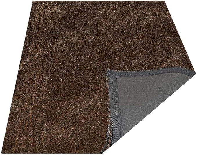 Hand Tufted SHAG Polyester ECO-Friendly Area Rugs - 8'x10', Rectangle, Beige Gray, Solid Plain Design, High Pile Thick Handmade Anti Skid Rugs for Living Room, Bed Room K00111
