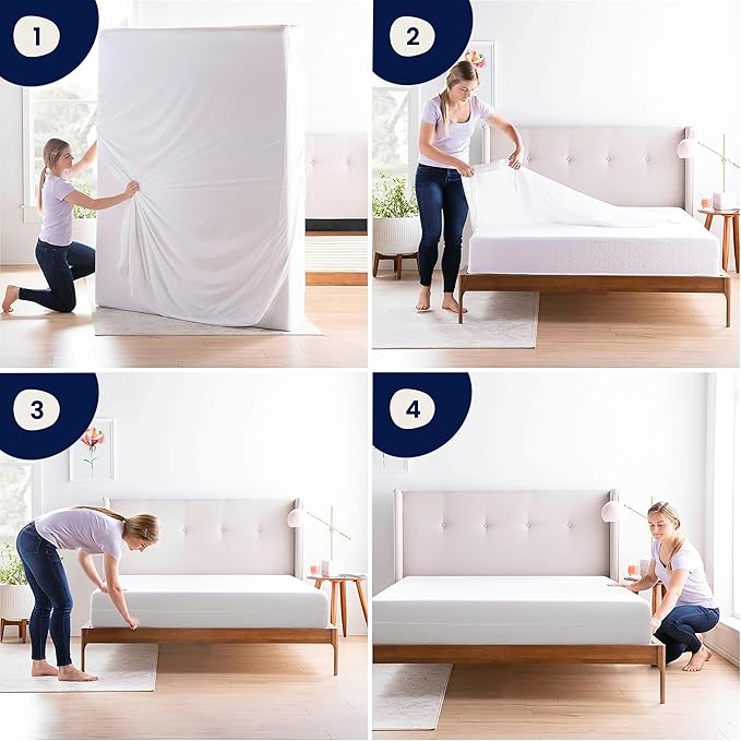 Zippered Mattress Encasement - Queen Mattress Protector Zippered - 6-Sided Waterproof Mattress Cover with Zipper for Complete Protection - Soft, Noiseless, Machine Washable