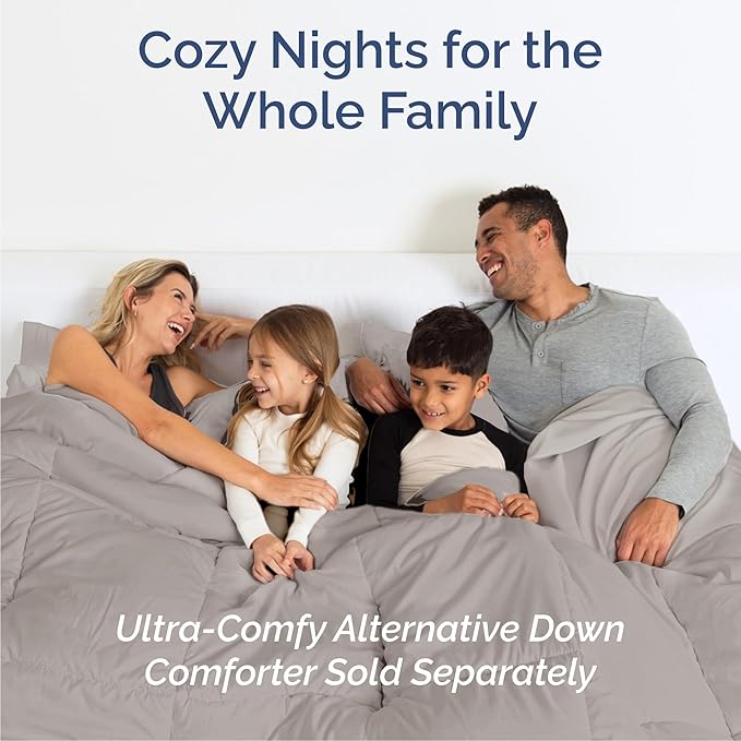 Cal King 6 Piece Sheet Set - Comfy Breathable & Cooling - Soft Hotel Luxury Bedding Set with 8-16 Inch Deep Pockets - 1 Flat & 1 Fitted Sheet & 4 Pillowcases - Wrinkle Free & Easy Care - Light Grey