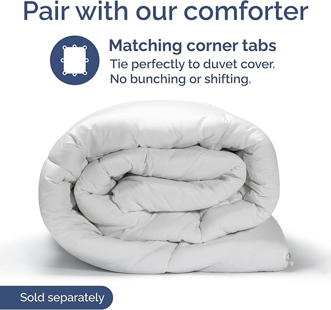 Duvet Cover Full Size - Extra Soft Full Size Duvet Cover - Lightweight, Breathable & Cozy - Easy Care & Fade Free w/ Zipper Closures & Ties - 80" x 90" Inches - (Ice Blue) Comforter Not Included