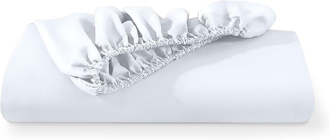 Bare Home Fitted Bottom Sheet California King - Premium 1800 Microfiber - Ultra-Soft Wrinkle Free - Deep Pocket - Cal Fitted Sheet (California King, White)