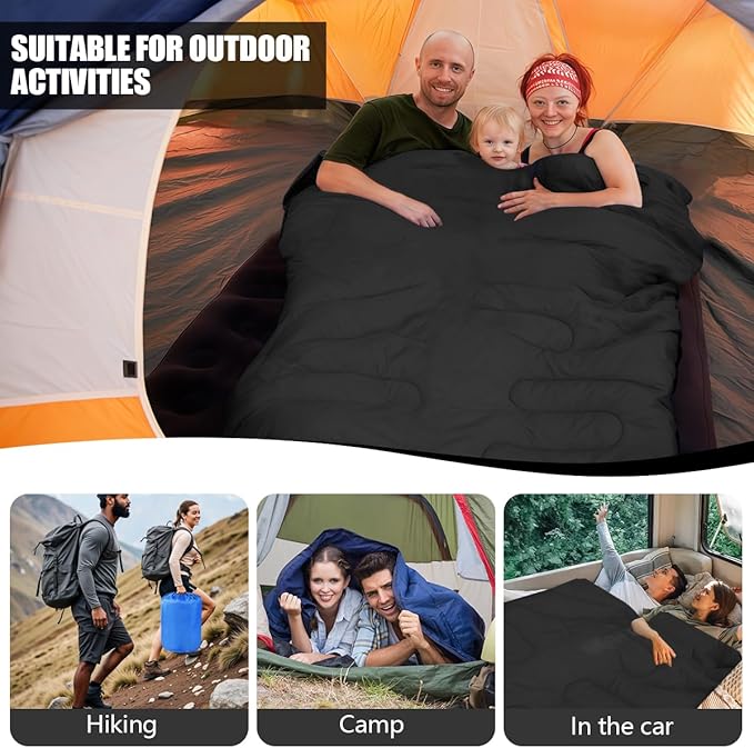 Camping Sleeping Bags for Adults Kids Waterproof Lightweight Sleeping Bag for Cold Weather or Warm Backpacking Hiking Mountaineering Indoor Outdoor Use