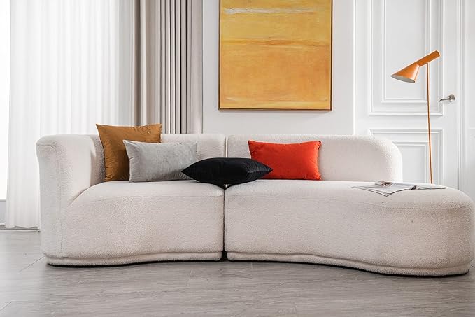 Lumbar Pillow Covers 12x20 Light-Grey: Pack of 2 Cozy Soft Velvet Rectangular Modern Luxury Decorative Throw Pillow Cases for Sofa Couch Living Room Bed Home Decor