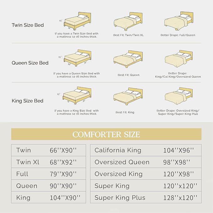 Andency Yellow Pinch Pleated Comforter King(104x90Inch), 3 Pieces (1 Pintuck Comforter, 2 Pillowcases) Pintuck Comforter Set,Microfiber Down Alternative Comforter Bedding Set