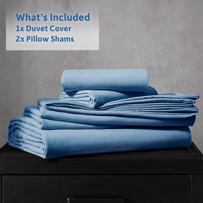 Nestl Blue Heaven Duvet Cover King Size - Soft Prewashed King Duvet Cover Set, 3 Piece, with Zipper Closure, 1 Duvet Cover 104x90 inches and 2 Pillow Shams